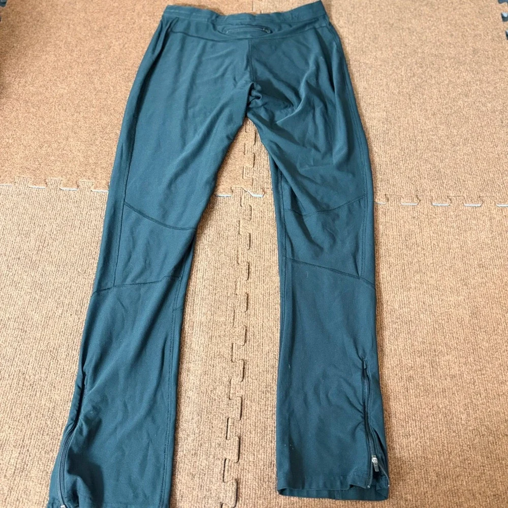 Nike Dri-FIT Women Black Running Pants Ankle Zip Reflective Athletic‎ Leggings M